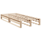 Bookcase Bed without Mattress 90x200cm Solid Wood Pine 3324508