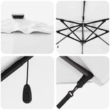 Umbrella Sand 286 x 284 x 270 cm Aluminium and Polyester 42003319
