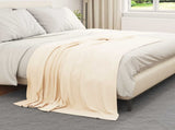 Throw Blankets 24 pcs Cream 170 x 130 cm Fleece 42017113