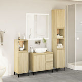 3 Piece Bathroom Furniture Set Sonoma Oak Engineered Wood 3282654