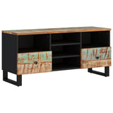 TV Cabinet 100x33x46 cm Solid Wood Reclaimed and Engineered Wood 351980