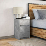Bedside Cabinet with LED Lights Concrete Grey Engineered Wood 852015