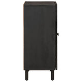 Side Cabinet Black 60x33x75 cm Solid Wood Mango 356821
