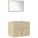 ZNTS 5 Piece Bathroom Furniture Set Sonoma Oak Engineered Wood 3325011