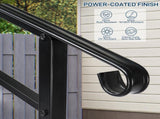 Handrails for Outdoor Steps, Wrought Iron Handrail Fits 1 to 4 Steps, Transitional Handrail with 64898566