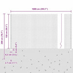 Fence with Posts Green 1.5 x 10 m Steel 3335970