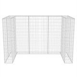 Gabion Double Wheelie Bin Surround Steel 180x100x120 cm 142559