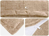 Cushion Cover 12 pcs HOUTEN Taupe 40 x 40 cm Chenille Fabric 916866