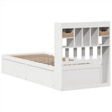 Bed Frame without Mattress White 90x190 cm Single Solid Wood Pine 3323516