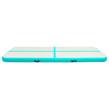 Inflatable Gymnastics Mat with Pump 500x100x20 cm PVC Green 92684