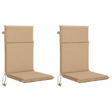 High Back Chair Cushion GEMERT 2 pcs 100% Polyester Sand 945699