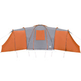 Family Tent Dome 12-Person Grey and Orange Waterproof 94348
