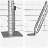 Welded Wire Fence with Concrete Base 10 x 1.5 m Silver Mesh 3352296