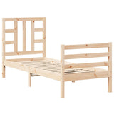 Bed Frame without Mattress Small Single Solid Wood Pine 3193881