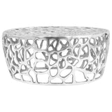 Coffee Table Casted Aluminium 70x30 cm Silver 246513