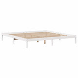 Bed Frame without Mattress White 180x200 cm Super King Solid Wood Pine 3301443