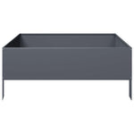 ZNTS Garden Raised Bed Anthracite 100x100x25 cm Steel 851033