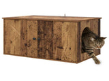 Cat House Old Wood 85 x 55 x 50 cm Engineered Wood 8000732
