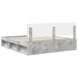 Bed Frame with Headboard Concerte 200 x 200 cm Solid Pine Wood 3412036
