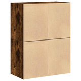 Cabinets with 2 Drawers 2 pcs Smoked Oak 60x31x40 cm Engineered Wood 858830