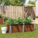 ZNTS Garden Planter Brown 150x50 cm Solid Wood Pine 3295410