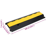 Cable Protector Ramp with 2 Channels 100 cm Rubber 150967