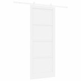 Sliding Door ORKDAL White 93 x 232 cm Solid Pine Wood 3333435