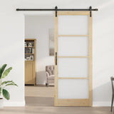 Sliding Door ORKDAL Natural and Black 93 x 232 cm 3331871