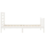 Bed Frame without Mattress White 90x200 cm Solid Wood Pine 3192867