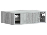 Wall-Mounted Bedside Cabinet 2 pcs Grey Sonoma Engineered Wood 899138