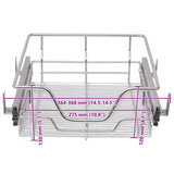 Pull-Out Wire Baskets 2 pcs Silver 400 mm 50479