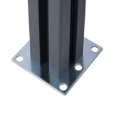 148987 Fence Posts 3 pcs Dark Grey 185 cm Aluminium