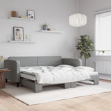 Daybed with Trundle without Mattress Light Grey 90x190 cm Single 3196885