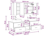 Bathroom Furniture Set 4 pcs Sonoma Oak 3406905