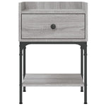 ZNTS Bedside Tables 2 pcs Grey Sonoma 40.5x31x60 cm Engineered Wood 825900