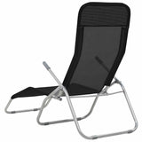 Folding Sun Loungers 2 pcs Textilene Black 44338