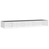 4-Panel Rabbit Cage 433x109x54 cm Galvanised Iron 171565