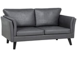 Two-Seater Leathaire Sofa - Grey T3398P424901