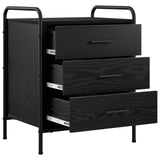 Bedside Cabinet Black Oak 48 x 36.5 x 60 cm Engineered Wood 8013530