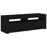 TV Cabinet with LED Lights Black 120x35x40 cm 804356