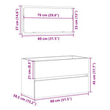 Bathroom Cabinet with Mirror Old Wood Engineered Wood 856377