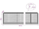 Gabion with 5 mm Wire and 5x5 cm Mesh 850x100x100 cm 3464363