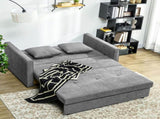 2 Seater Sofa Bed, Convertible Bed Settee, Modern Velvet Loveseat Sofa Couch with 2 Cushions, Hidden T3398P377938