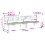 Garden Pallet Middle Sofas 2 pcs Solid Wood Acacia 365847