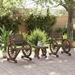 ZNTS 3 Piece Garden Lounge Set Solid Wood Fir 3207130