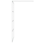 Walk-in Shower Wall Silver 100x195 cm Clear ESG Glass 152137