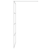 Walk-in Shower Wall Silver 100x195 cm Clear ESG Glass 152137