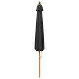 Garden Parasol 300 x 248 cm Solid Eucalyptus Wood Anthracite 42041410