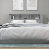 Headboard Cabinet Grey Sonoma Engineered Wood 200x18.5x104.5 817280