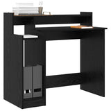Desk with Shelf Black Oak 97 x 45 x 90 cm Engineered Wood 875242